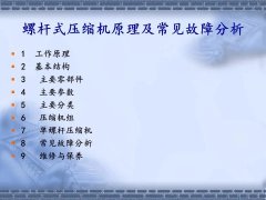 螺桿壓縮機原理及常見故障分析，PPT