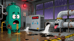 壓縮空氣系統雨季積水怎么辦？
